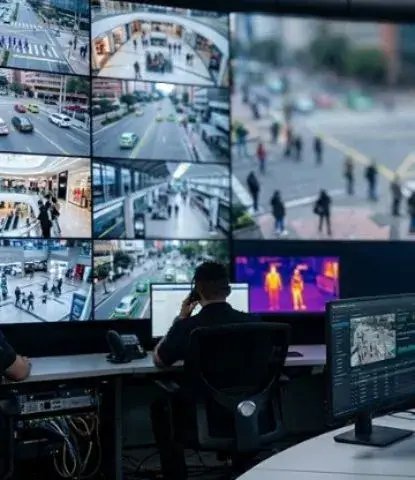 Centro de monitoreo y control con software VMS escalable