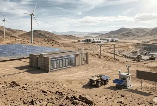 Sistemas solares híbridos y respaldo energético para minería en sitios remotos