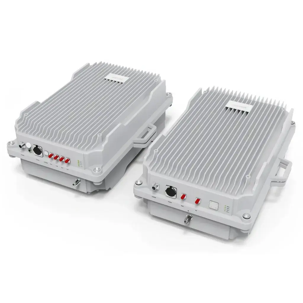 Unidad master de repetidor celular sobre fibra óptica para minería y túneles