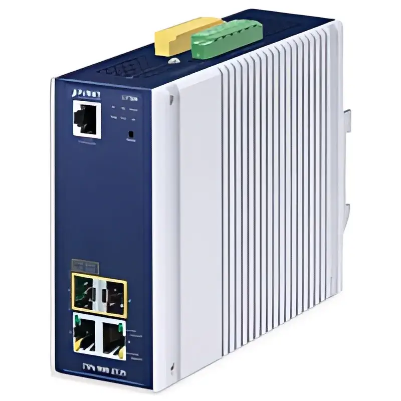 Convertidor de Medios Gigabit PoE para Riel DIN - Modelo Industrial