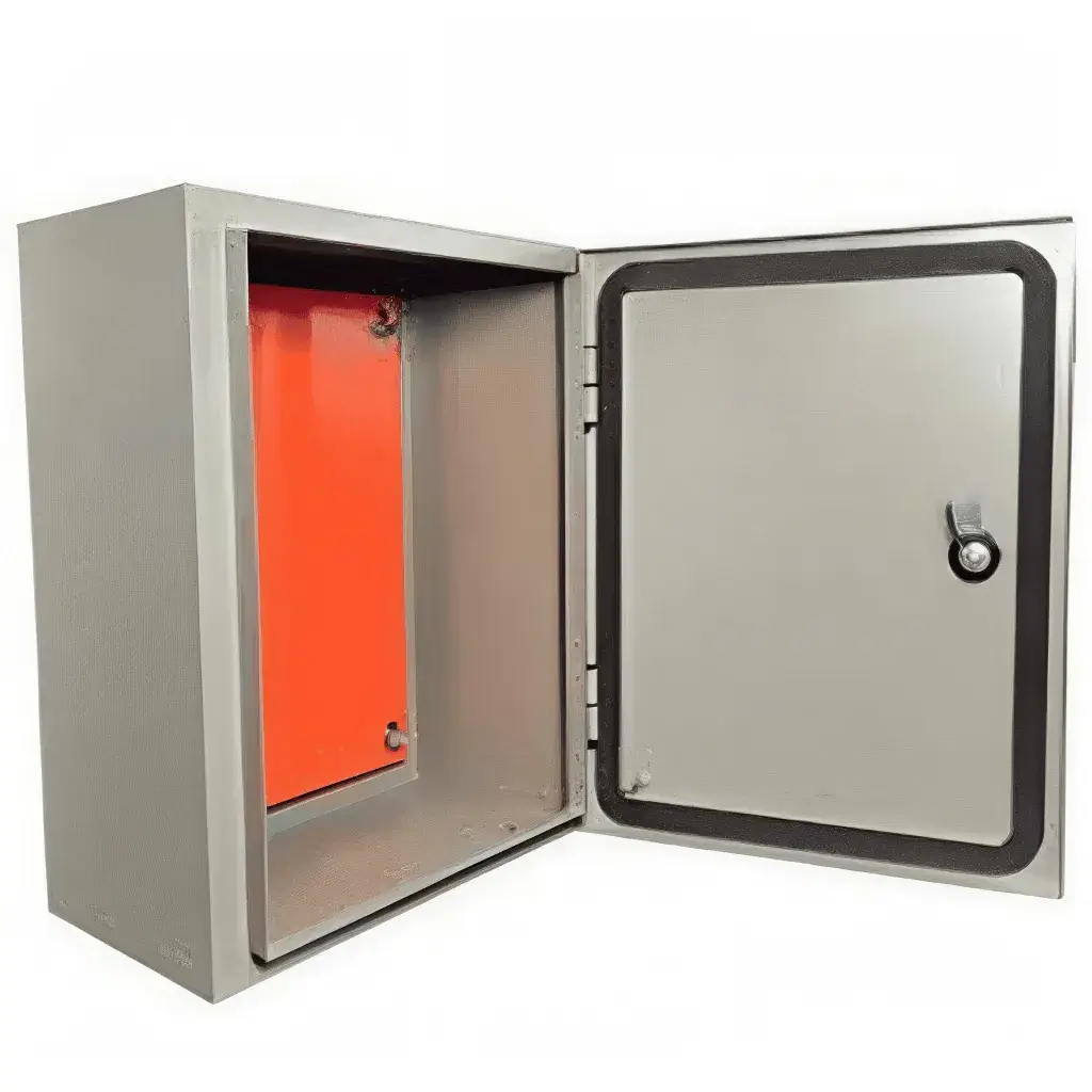 Tablero eléctrico robusto diseñado para instalación en exteriores con protección UV
